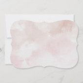 赤面ピンクの水彩書道ウエディング招待 招待状 (裏面)