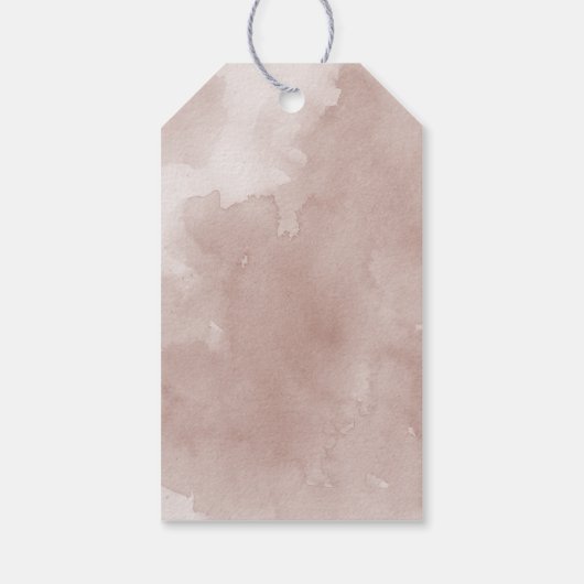 赤面ピンクの水結婚色の花感謝していのあなた ギフトタグ (裏面)
