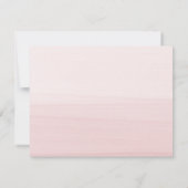 赤面ピンクの水色グラデーション ノートカード (裏面)