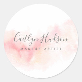 赤面ピンクの水色フェミニン ラウンドシール