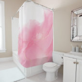 赤面ピンクの液体大理石抽象芸術パターン シャワーカーテン (インサイチュ)