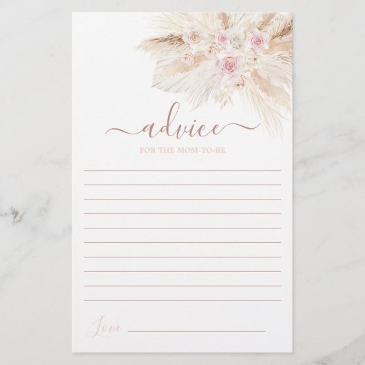 赤面ピンクの熱帯アドバイスのためのmom To Beカード