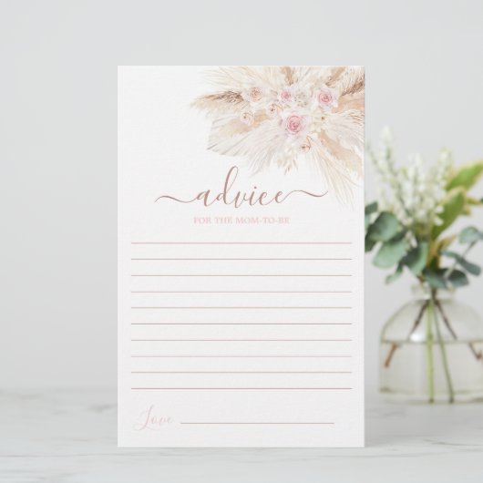 赤面ピンクの熱帯アドバイスのためのmom To Beカード (スタンド正面)