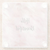 赤面ピンクの獣毛 ガラスコースター (裏面)