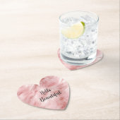 赤面ピンクの獣毛 ペーパーコースター (インサイチュ)