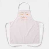 赤面ピンクの発色メイクアップ美しいサロン エプロン (正面)