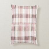 赤面ピンクの白いクリスマスツリー アクセントクッション (裏面(縦))