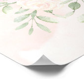 赤面ピンクの白いフローラの緑の園区と参照 ポスター (角)