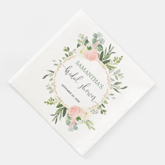 赤面ピンクの白い緑の金ゴールドフローラ エレガント (コーナー)