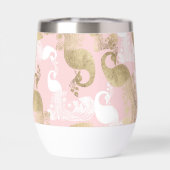 赤面ピンクの白金ゴールド王室のクジャク (背面)