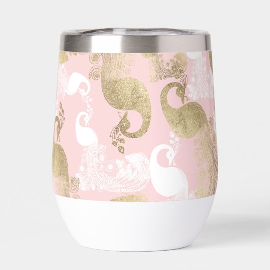 赤面ピンクの白金ゴールド王室のクジャク (背面)