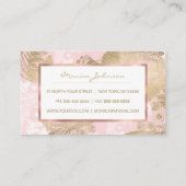 赤面ピンクの白金ゴールド王室のクジャク ロイヤリティカード (裏面)