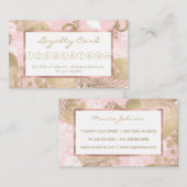 赤面ピンクの白金ゴールド王室のクジャク ロイヤリティカード (正面/裏面)