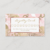 赤面ピンクの白金ゴールド王室のクジャク ロイヤリティカード (正面)