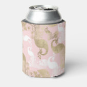 赤面ピンクの白金ゴールド王室のクジャク 缶クーラー (缶裏面)