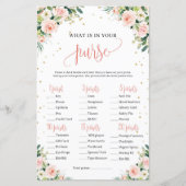 赤面ピンクの緑の金ゴールドの赤ちゃんシャワー財布ゲーム (正面)