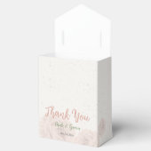 赤面ピンクの花の緑の植物結婚の フェイバーボックス (オープン)