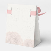 赤面ピンクの花の緑の植物結婚の フェイバーボックス (裏面サイド)