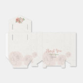 赤面ピンクの花の緑の植物結婚の フェイバーボックス (折り畳みなし)