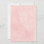 赤面ピンクの花ジオメトリックフレームベビーシャワー 招待状 (裏面)