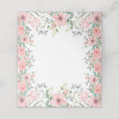 赤面ピンクの花セージ緑の葉春夏 プレイスカード (外部開封)