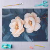 赤面ピンクの花フローラアートデコパージュ 薄葉紙 (クラフト)