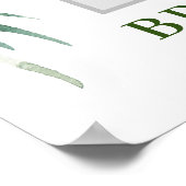 赤面ピンクの花ブライダルシャワーフォトフレーム ポスター (角)