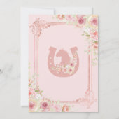 赤面ピンクの花メキシカンフィエスタカップルのシャワー 招待状 (裏面)