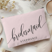 赤面ピンクの花嫁モダン書道 アクセサリーポーチ