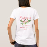 赤面ピンクの花嫁付きフローラ水彩tシャツ tシャツ<br><div class="desc">赤面ピンクのフローラブライドメイドバチェロレッテまたはブライダルシャワー水色デザイン。お客様の大きな日祝に備えながら結婚、お客様の新しいTシャツやTシャツを衣服に合わせるのに最適なコーディネート方法。友人、妹、母、叔母、娘結婚、姪のためのこの思慮深い贈り物で、あなたの人生を容易にする。特別な人を見せ気にる、または自分を扱う。フルコレクションは私のザズル店で利用可能な、例えばbridesmaidとメイド・オブ・オーナー（花嫁付き添い人）、花嫁の母。トレンドスクリプトの文字とモダン水彩画の画像。</div>