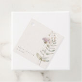 赤面ピンクの花結婚式の引き出物ラベル フェイバータグ (インサイチュ)