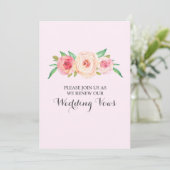 赤面ピンクの誓の更新招待状 招待状 (スタンド正面)