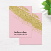 赤面ピンクの金ゴールドブラシのイヤリングディスプレイカード (デスク)