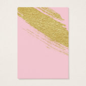 赤面ピンクの金ゴールドブラシのイヤリングディスプレイカード (裏面)