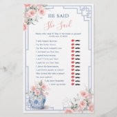 赤面ピンクの陳腐なジンジャージャーの瓶と彼は彼女が言った (正面)