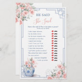 赤面ピンクの陳腐なジンジャージャーの瓶と彼は彼女が言った (正面/裏面)