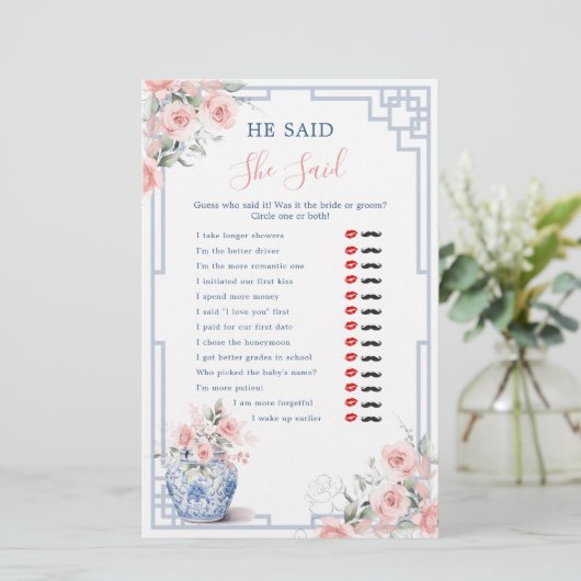 赤面ピンクの陳腐なジンジャージャーの瓶と彼は彼女が言った (スタンド正面)