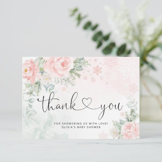 赤面ピンクの雪感謝してい片 カード (スタンド正面)