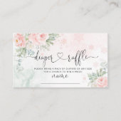 赤面ピンクの雪片おむつラッフル エンクロージャーカード (正面)