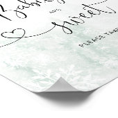 赤面ピンクの雪片ベビーは甘いポスター ポスター (角)