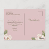 赤面ピンクは私のブライドメイド提案ポー ポストカード (裏面)