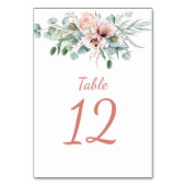 赤面ピンクアイボリーポピー表番号 テーブルナンバー (裏面)