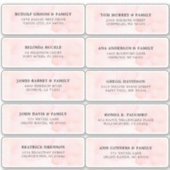 赤面ピンクアイボリー水の色結婚のゲストアドレス シール