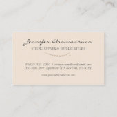 赤面ピンクアクセサリーパールエレガントジュエリー 名刺 (裏面)