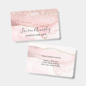 赤面ピンクアゲテマーブルパーソナライズされた バッジ (表裏)