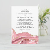 赤面ピンクアゲモダンテ結婚ト 招待状 (スタンド正面)