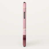 赤面ピンクアゲートバラ金ゴールドモノグラムのグリッターPla Case-Mate iPhoneケース (裏面/右)