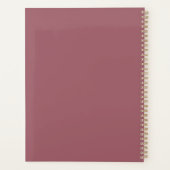 赤面ピンクアゲート&バラ金ゴールド縁どウォーターカラー プランナー手帳 (裏面)