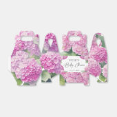 赤面ピンクアジサイその女の子ベビーシャワー フェイバーボックス (折り畳みなし)