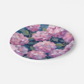 赤面ピンクアジサイフローラ ペーパープレート (アングル)